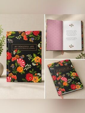 💜My Beautiful Life Guided Journal - Floral Black